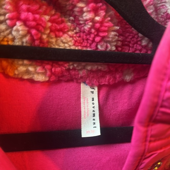 Free people movement hit the slopes button up fleece jacket hot pink xs - Picture 8 of 8